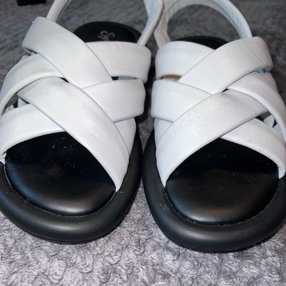 SEYCHELLES Women's Punchline White Leather Strappy Slingback Sandal US 6.6 - Picture 4 of 13